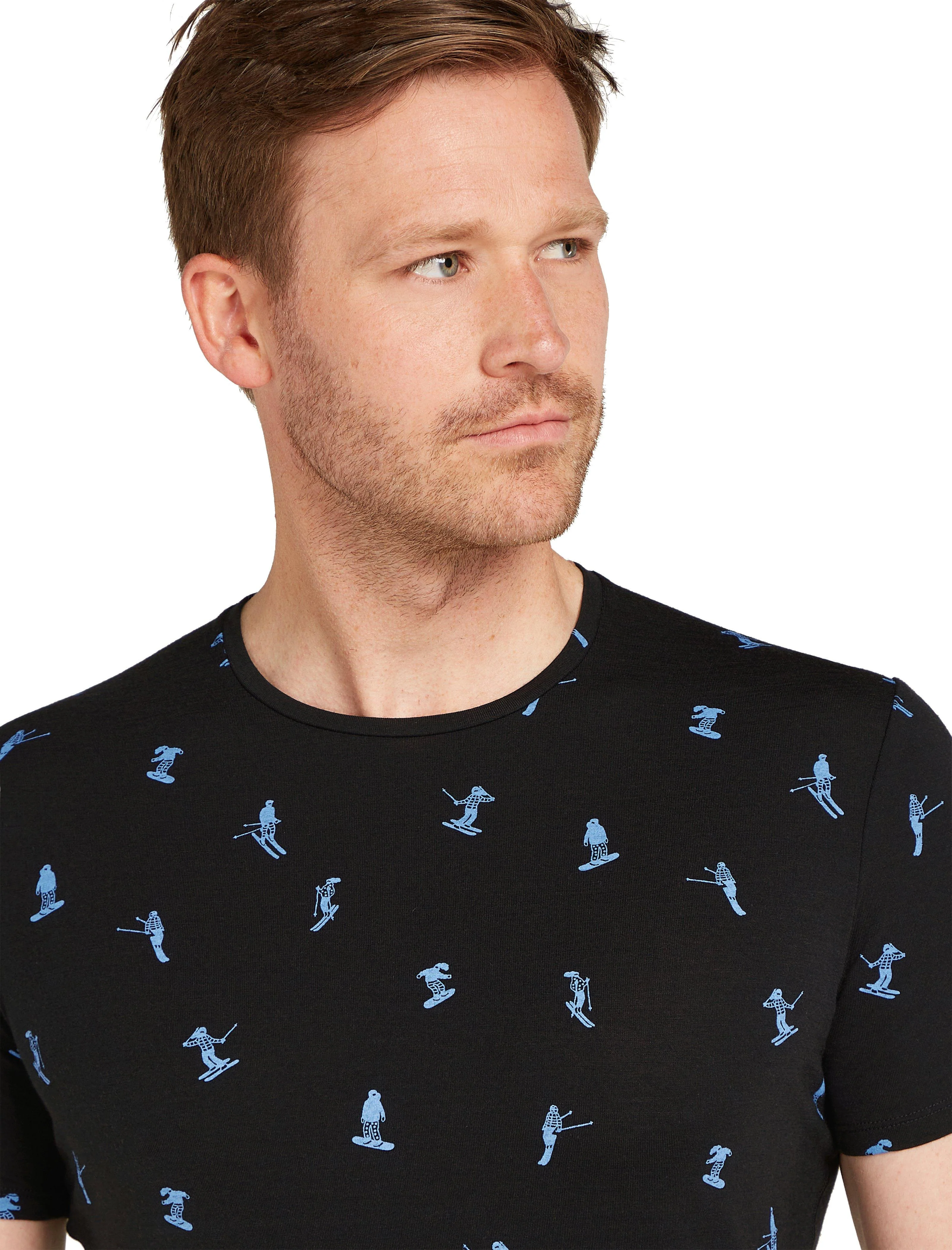Men's 150 Anatomica Short-Sleeve Base Layer Top - Ski Day / Black - Image 4