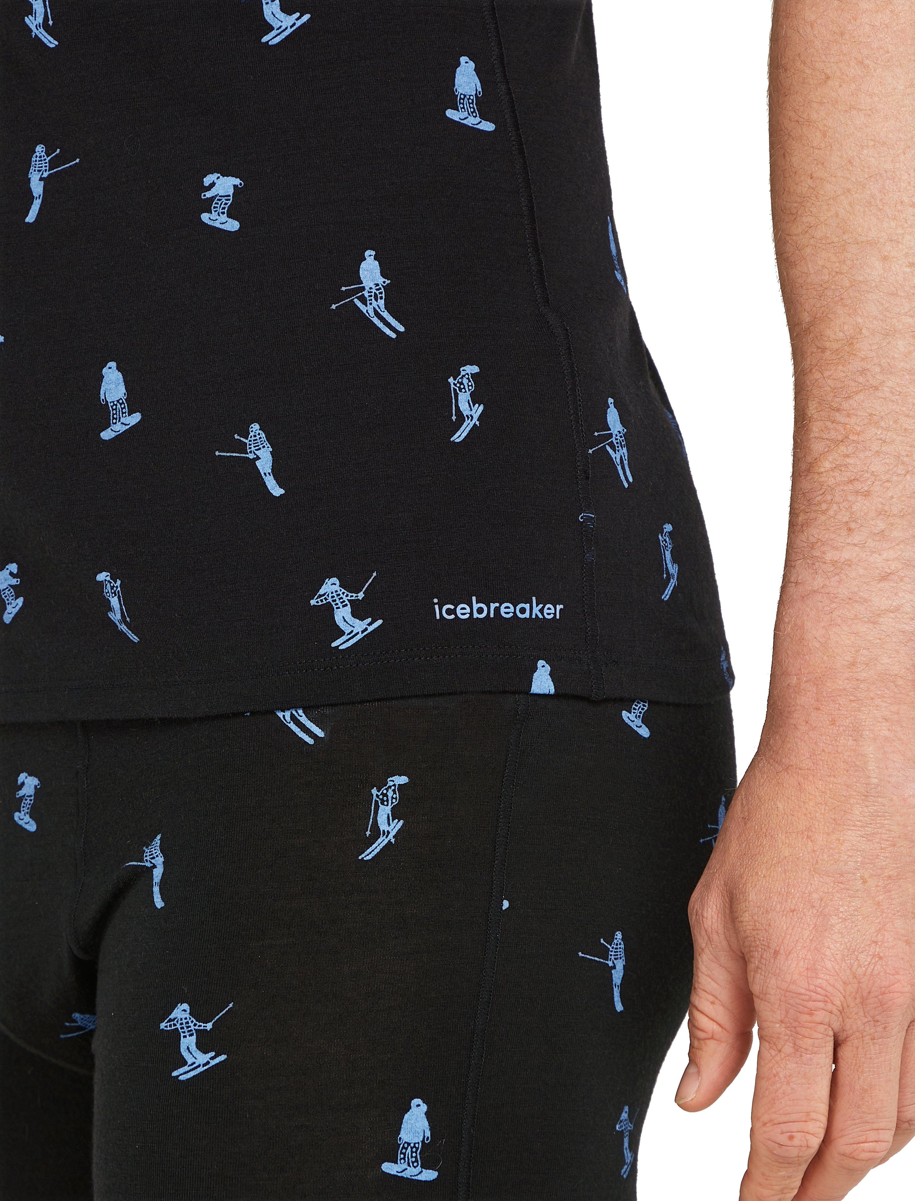 Men's 150 Anatomica Short-Sleeve Base Layer Top - Ski Day / Black - Image 5