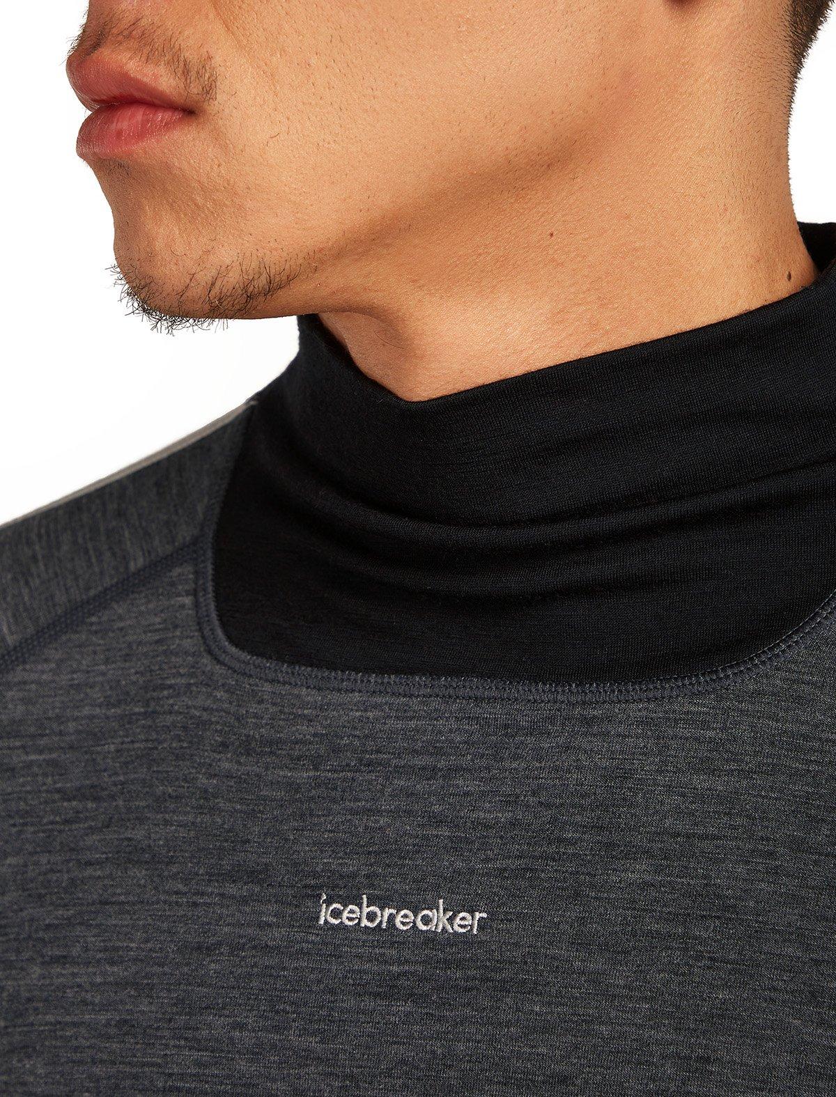 Men's 200 Oasis+ Long-Sleeve High Neck Thermal Top - Black - Image 4