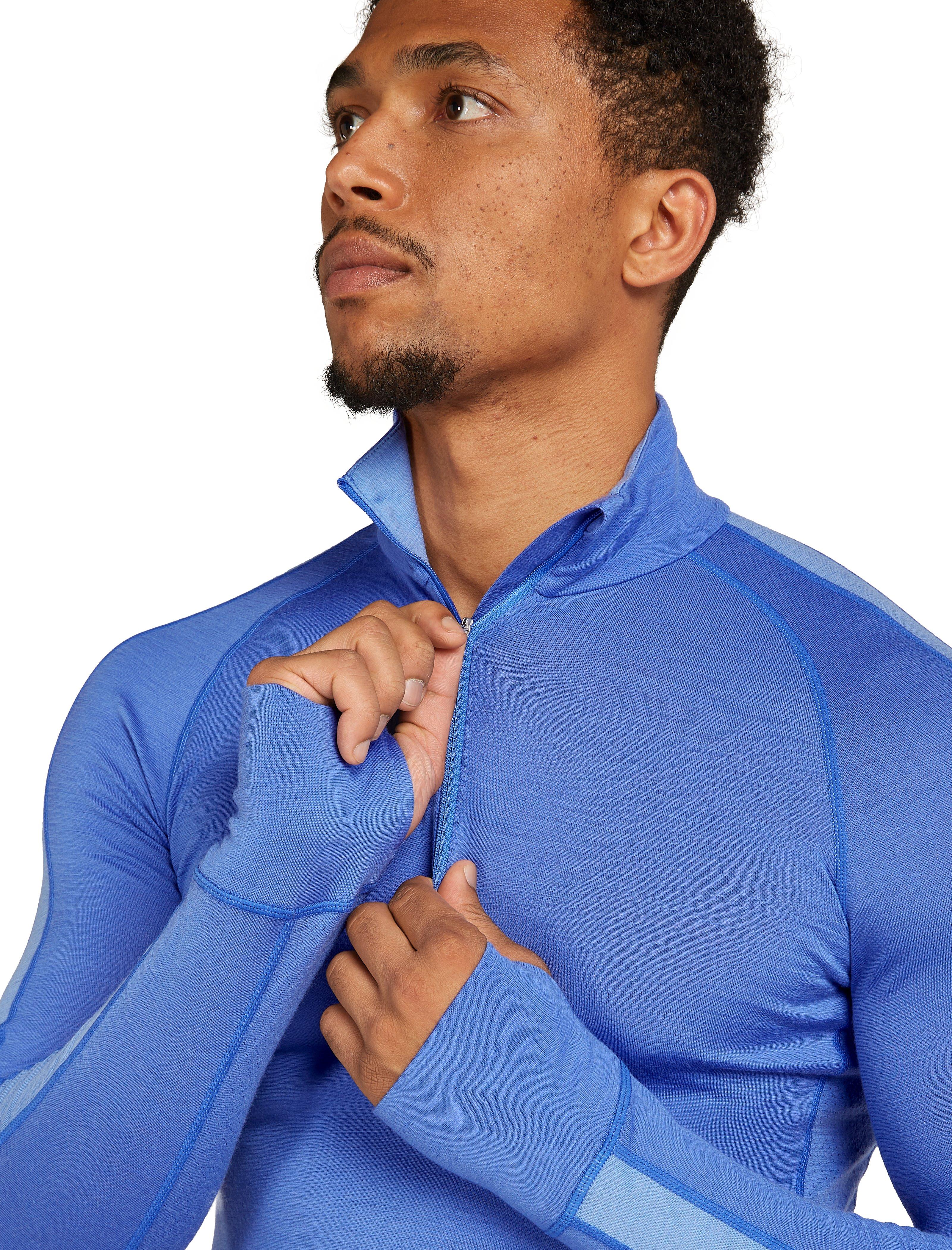 Men's 200 ZoneKnit Long-Sleeve Half Zip - Blue - Image 4
