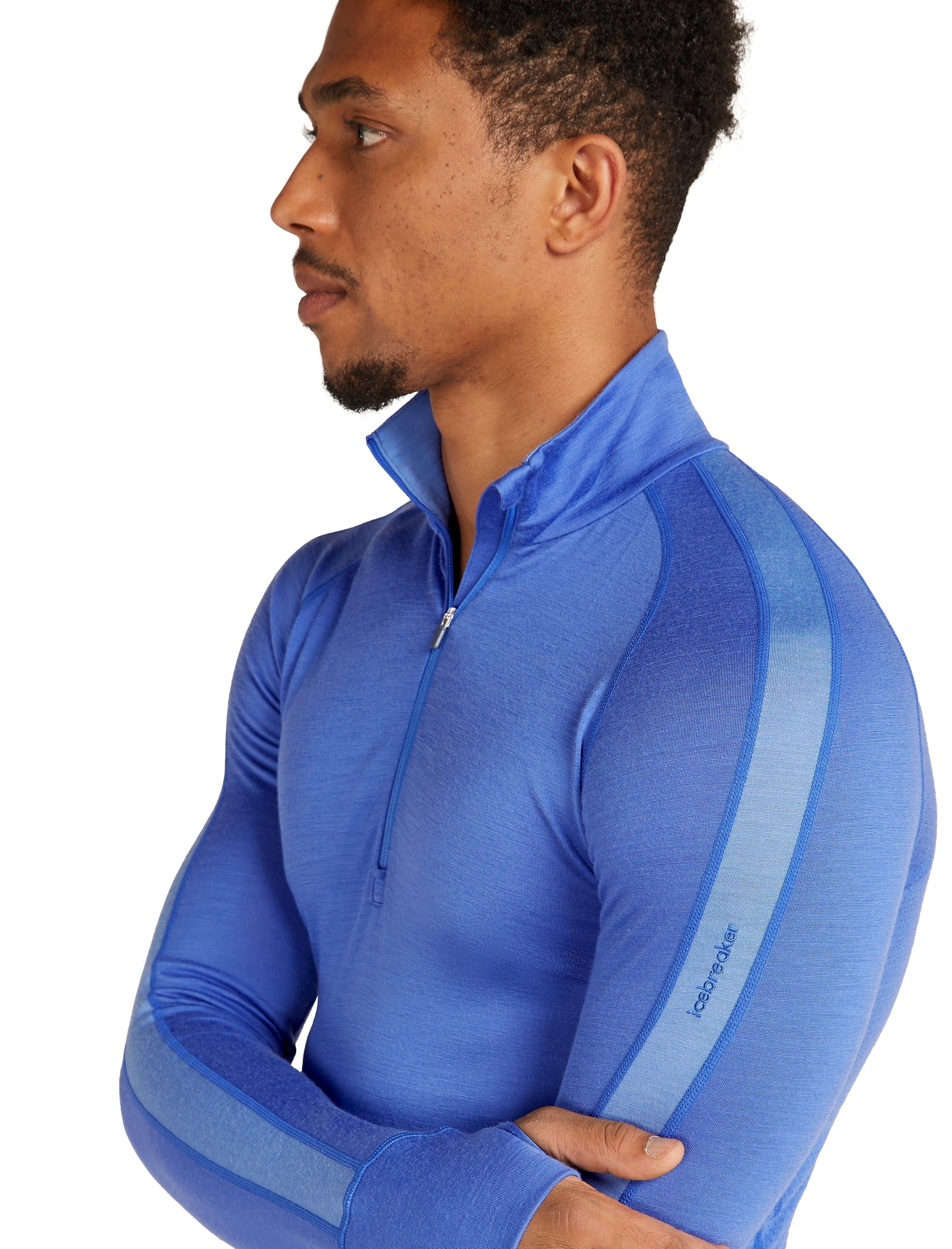 Men's 200 ZoneKnit Long-Sleeve Half Zip - Blue - Image 5