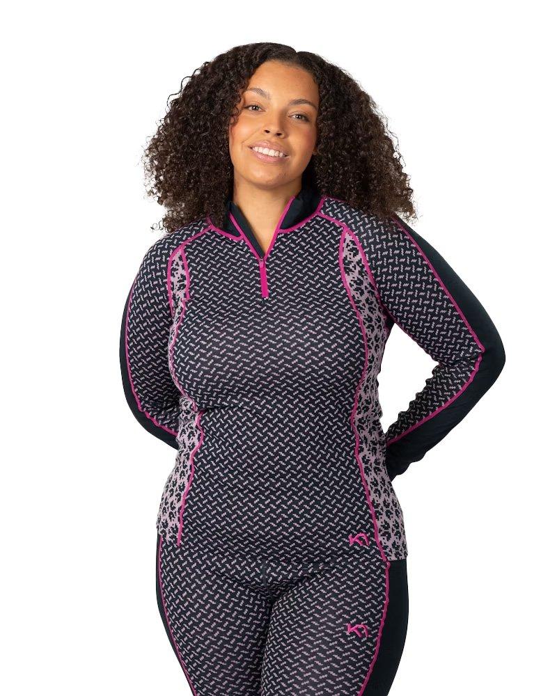 Women's Lekker 1/2 Zip Base Layer Top - Navy - Image 3