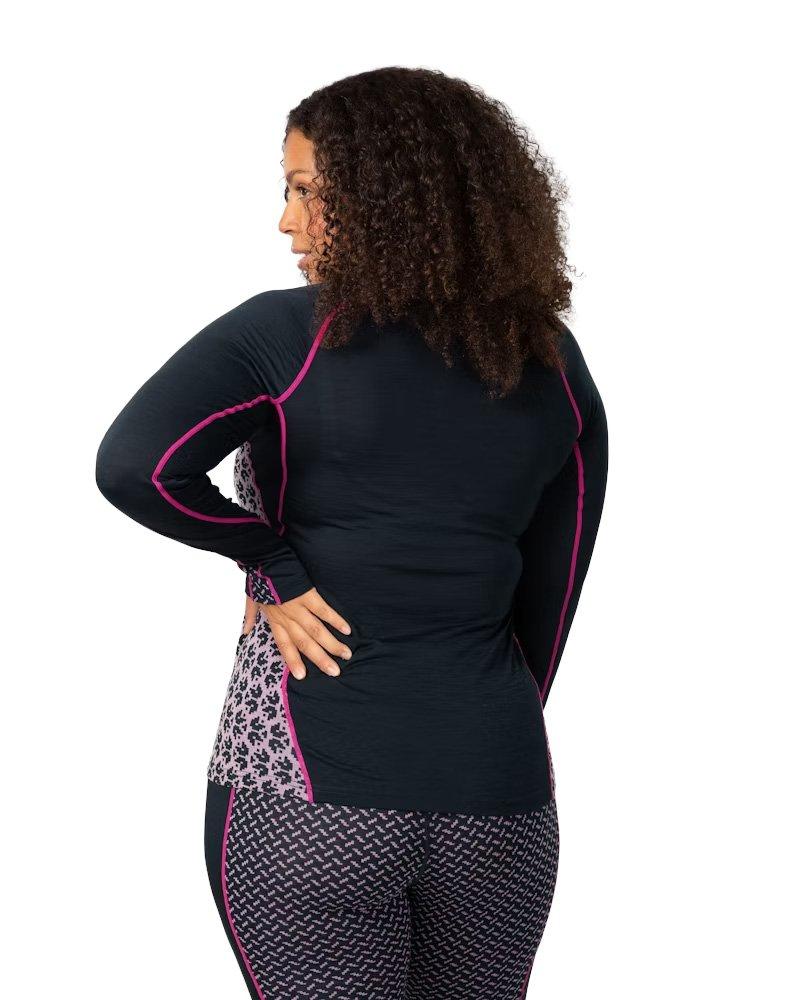 Women's Lekker 1/2 Zip Base Layer Top - Navy - Image 4