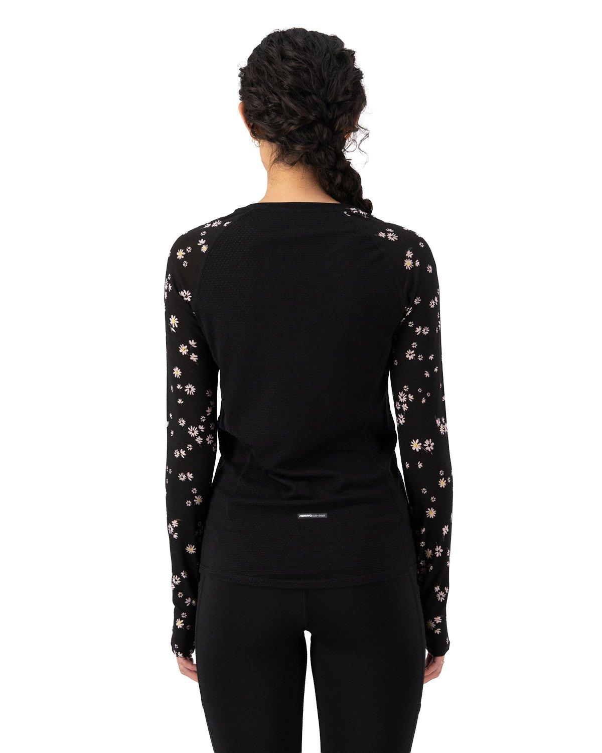 Women's Bella Merino Long-Sleeve Base Layer Top - Black - Image 3