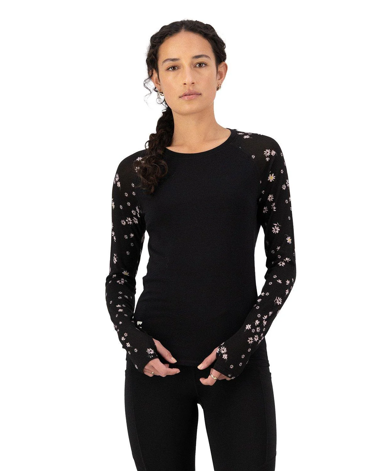 Women's Bella Merino Long-Sleeve Base Layer Top - Black - Image 4