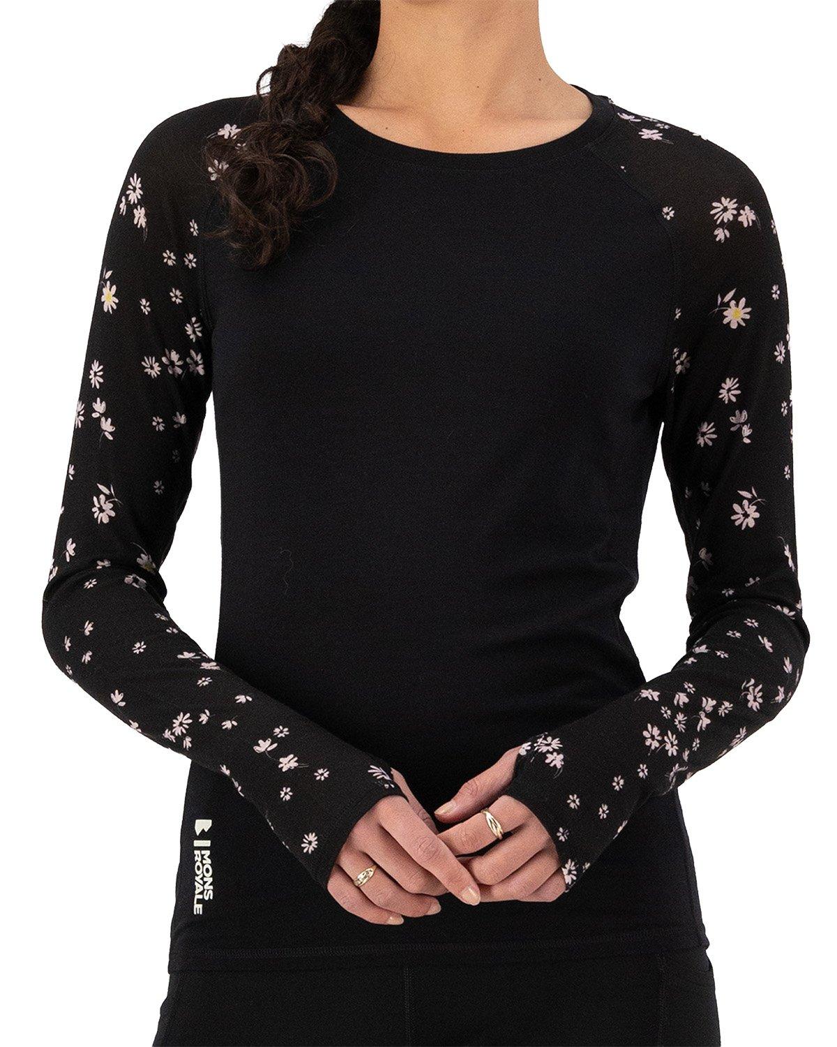 Women's Bella Merino Long-Sleeve Base Layer Top - Black - Image 5