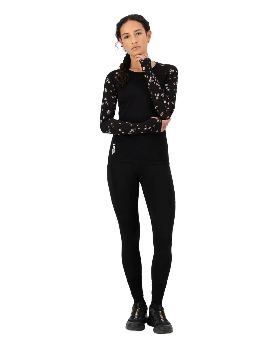 Women's Bella Merino Long-Sleeve Base Layer Top - Black - Image 6
