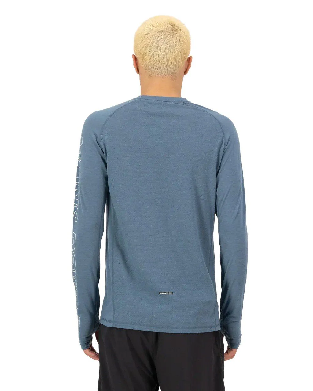 Men's Temple Merino Long-Sleeve Base Layer Top - Blue - Image 4