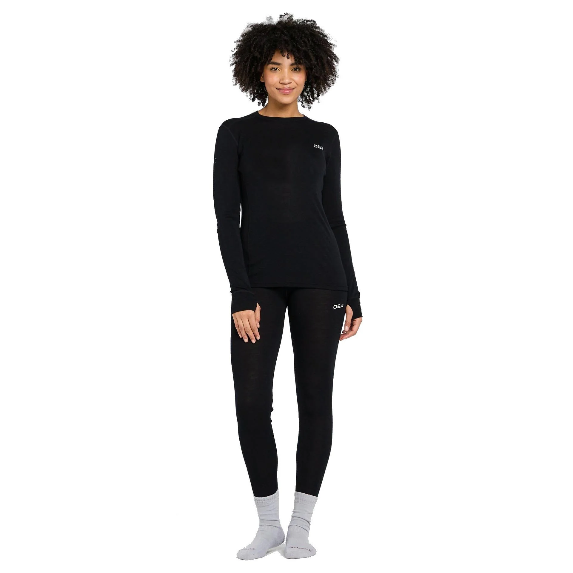 Women's Kelso Merino Long-Sleeve Base Layer - Black - Image 5